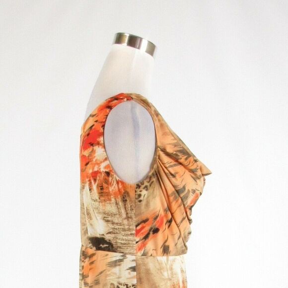 Light beige orange JOLIBEL A-line dress 8 - Picture 6 of 8